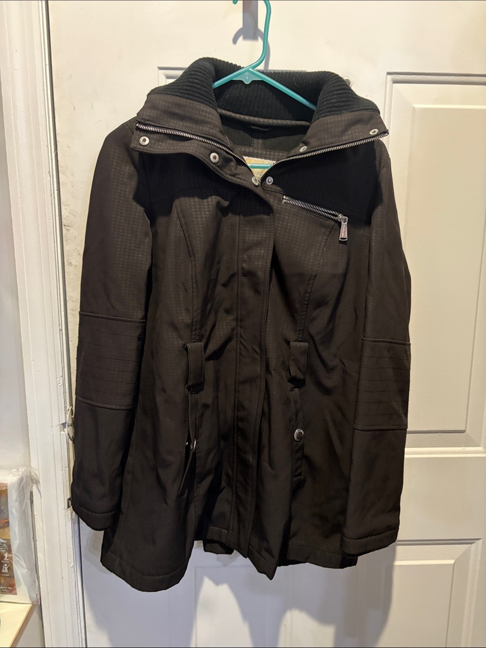 MICHAEL Michael Kors black Hooded Trench Coat